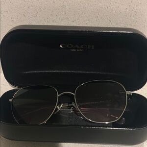 Coach pink Aviator Sunglasses with Protective Case